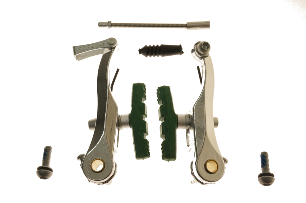 Woom V-Brake für 1 Hinterrad silber Bremsschuhe grün