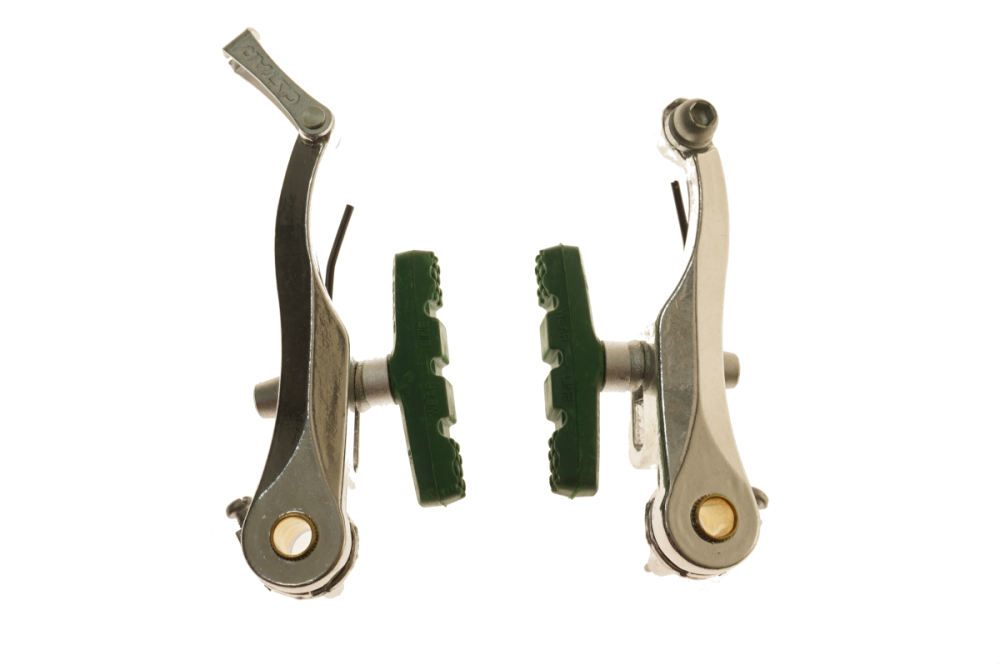 Woom V-Brake für 1 Hinterrad silber Bremsschuhe grün