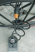 SKS Fusstretpumpe Airstep Alu/Kunststoff Multi Valve mit Manometer schwarz-silber