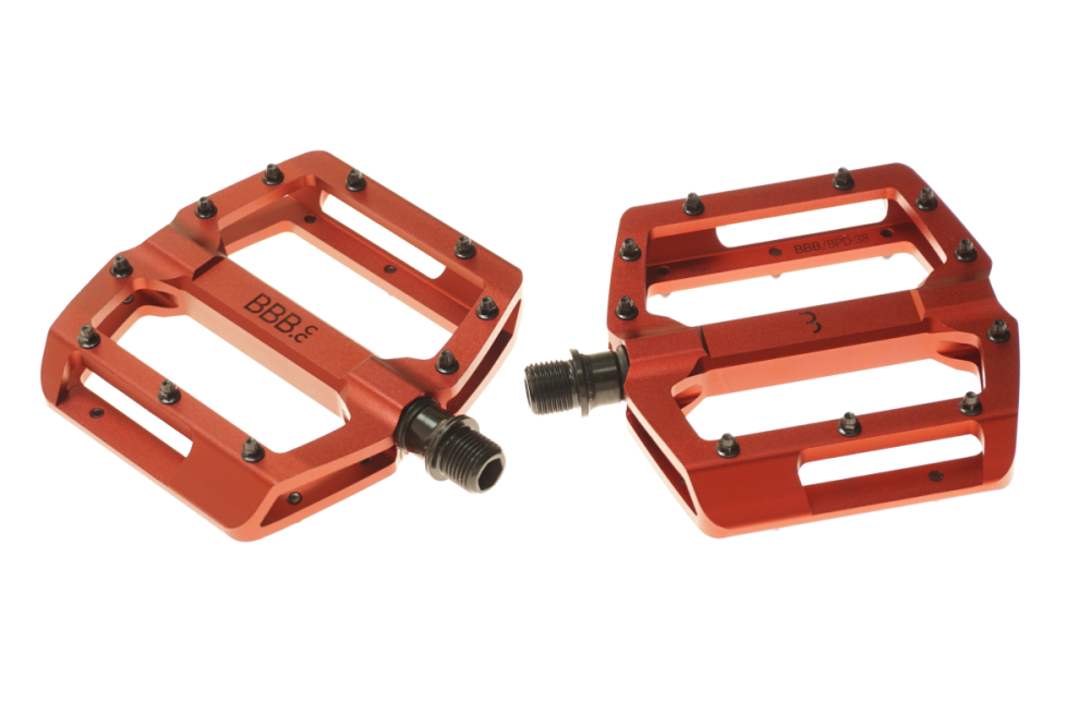 BBB Pedalen Enigma BPD-38 100x95mm mit Pins Alu rot matt
