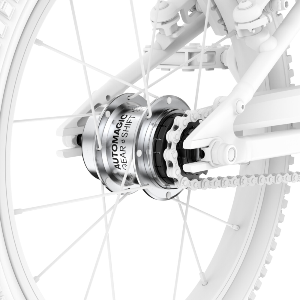 Woom GO 3 AUTOMAGIC Kinderfahrrad 16" petrol met. H