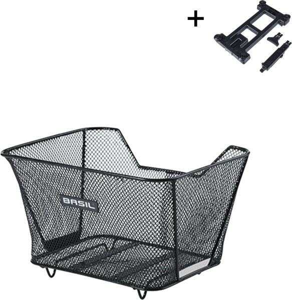 Basil Korb hinten Basil Lesto MIK mit Adapter 32x41x27cm
