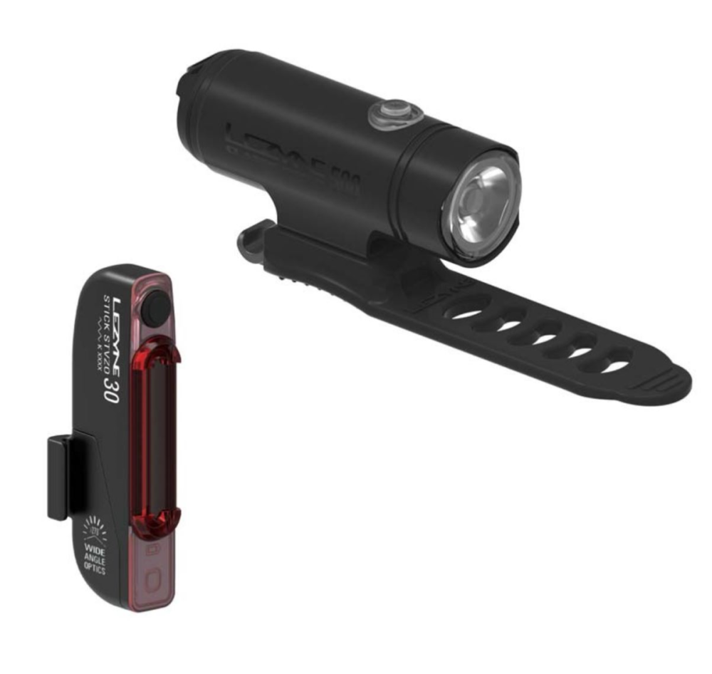 Lezyne Lichtset Classic Drive & Stick Pair 500/30 Lumen 7/7 Modi USB schwarz